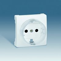 SIMON Накладка со шторками на 73432-39, S73L, белый (73041-60)