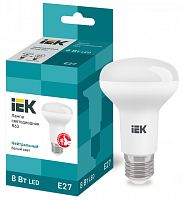 IEK Лампа светодиодная LED рефлекторная 8вт E27 R63 белый ECO (LLE-R63-8-230-40-E27)