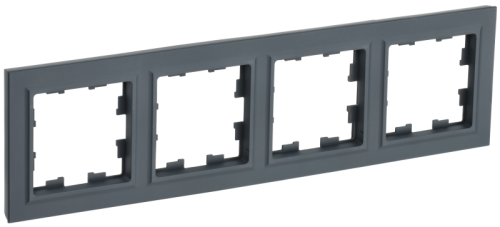BRITE Рамка 4 поста РУ-4-БрГ графит (BR-M42-K53)