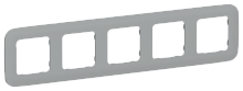 FLITE ARTISTIC Рамка 5-местная  серый (FI-M52-31-20-K03)