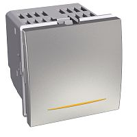 SCHNEIDER ELECTRIC Диммер нажимной универсальный 0-350W/VA металл (ALB46190)