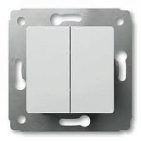 LEGRAND CARIVA Выключатель двухклавишный в рамку белый (773658 )