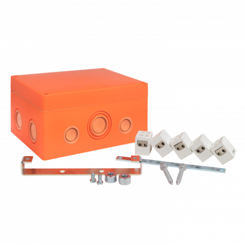 EKF Коробка распаячная огнестойкая (176х126х74) 5     двойных кк/1,5-10мм/12 мв IP66  PROxima (plc-kmrf-176-510-2)