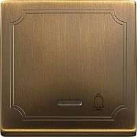 SCHNEIDER ELECTRIC Клавиша с окошком для светоиндикатора звонок античная латунь (MTN437843)