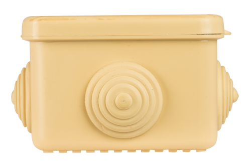 EKF Коробка распаячная КМР-030-036 пылевлагозащитная, 4 мембранных ввода  (73х73х49) светлое дерево  (plc-kmr2-030-036-s) фото 3