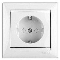LEGRAND VALENA Розетка с заземлением в рамку белая (694280)