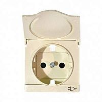 SIMON Накладка со шторками и крышкой на 75432- 75464-69 S82C слоновая кость (82090-51)