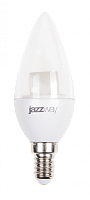 JAZZWAY Лампа светодиодная LED 7Вт E14 теплый белый свеча прозрачная (2853097)