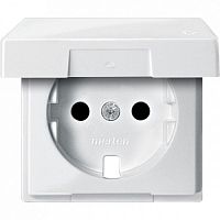 SCHNEIDER ELECTRIC Центральная плата с крышкой для механизма розетки Schuko белый (MTN2340-4019)