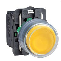 SCHNEIDER ELECTRIC Кнопка 22мм желтая с возвратом (XB5AP51)