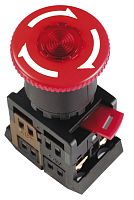 IEK Кнопка красная с фиксацией ANE22 Гриб с подсветкой неон 1з+1р 240В (BBG40-ANE-K04)