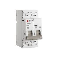 EKF Автоматический выключатель ВА 47-63N 2P 5А (D) 4,5 кА PROXIMA (M634205D)