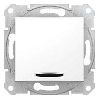 SCHNEIDER ELECTRIC Sedna Выключатель одноклавишный с индикатором в рамку белый (SDN0400321)