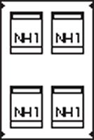 ABB Пластрон для 4 NH1 2ряда/5 реек (AG83)