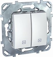 SCHNEIDER ELECTRIC UNICA Выключатель для жалюзи нажимной в рамку белый (MGU5.207.18ZD)