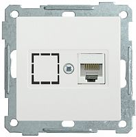 IEK РK11-1-Б Розетка компьютерная RJ45 Cat6 BOLERO белая IEK  (EKB16-01-K01)