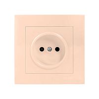 EKF Валенсия розетка 1-местная б/з 10А кремовая с защ. штор. EKF PROxima (EWR10-022-20)