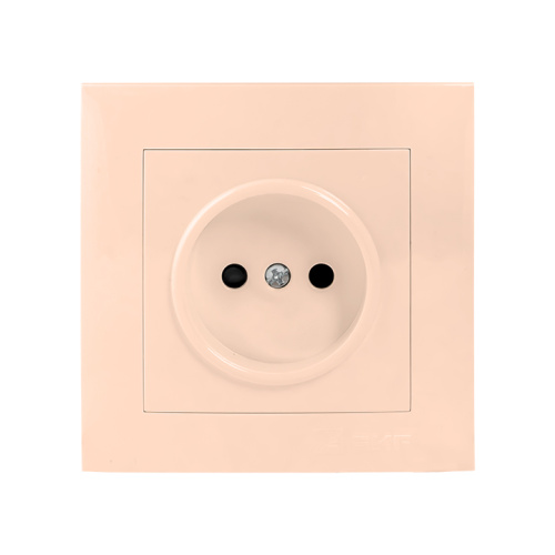 EKF Валенсия розетка 1-местная б/з 10А кремовая с защ. штор. EKF PROxima (EWR10-022-20)