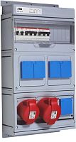ABB Бокс MP32/2 с розетками в сборе IP44 пластик  (MP32/2)  (2CMA168992R1000)