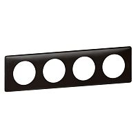 LEGRAND Рамка, четырехпостовая, карбон (068984 )
