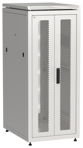 IEK Шкаф напольный сетевой 19' LINEA N 28U 600х800мм передняя распашная перфорированная дверь задняя перфорированная серый (LN35-28U68-2PP)