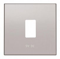 ABB Накладка для механизма USB зарядного устройства, серия SKY, цвет серебристый алюминий  (8585.2 PL)  (2CLA858520A1301)