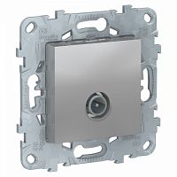 SCHNEIDER ELECTRIC Розетка UNICA NEW TV проходная алюминий (NU546330)