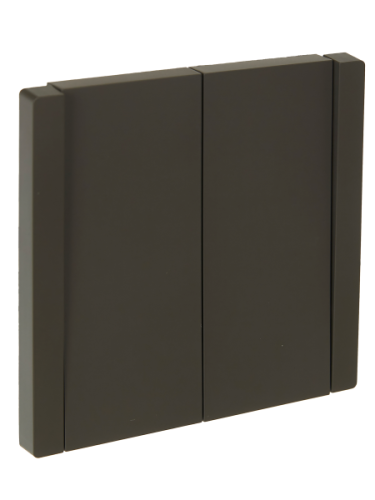 IEK FORTE&PIANO Выключатель 2-клавишный проходной 10А FP307 серый  (FP-V22-0-10-1-K03)