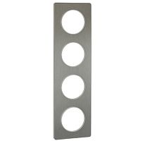SCHNEIDER ELECTRIC ODACE Рамка 4 поста глянцевая алюминий (S52P808J)