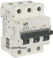 IEK ARMAT Выключатель автоматический трехполюсный B 4А M06N (AR-M06N-3-B004)