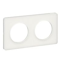 SCHNEIDER ELECTRIC ODACE Рамка 2 поста прозрачная белая (S52P804R)