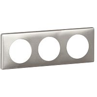LEGRAND Рамка, трехпостовая, титан (68903 )