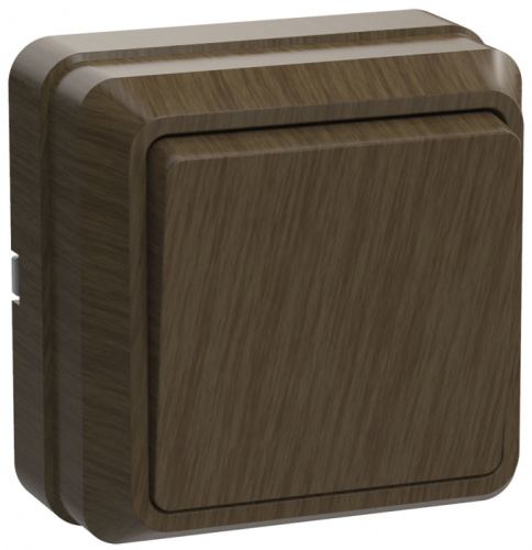IEK ОКТАВА Выключатель одноклавишный наружный дуб (EVO10-K04-10-DC)