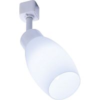 FERON Светильник трековый на шинопровод ДПО Е14 без лампы белый плафон матовое стекло (AL156) (41051)