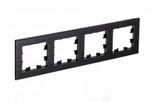 SCHNEIDER ELECTRIC Рамка четырехпостовая ATLASDESIGN NATURE, МЕТАЛЛ ОНИКС (ATN312304)