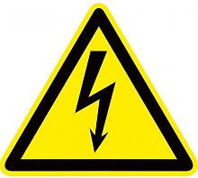 EKF Знак пластик Опасность поражения электрическим током  (Молния) W08  (100х100мм) PROxima (pn-1-01)