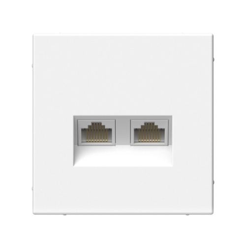 Systeme Electric ARTGALLERY Розетка двойная компьютерная RJ45+RJ45, кат.6А, механизм, ЛОТОС (GAL001388)