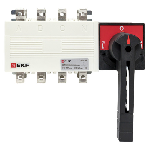 EKF Рубильник-переключатель 100A 4P c рукояткой управления для прямой установки PowerSwitch EKF (pscs-100-4) фото 2