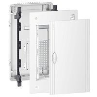 SCHNEIDER ELECTRIC Щит мультимедийный PRAGMA IT встраиваемый белая дверь 3 ряда х 18 модулей IP40 IK07 (PRA318FU)