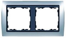 SIMON Рамка на 2 поста, S82, алюминий матовый - графит (82824-33)