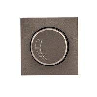 EKF Валенсия лицевая панель светорегулятора 600W 220В графит EKF PROxima (ESD06-L-101-60)