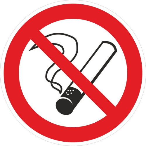EKF Знак P 01 ''Запрещается курить'' ф300 мм, металл ГОСТ Р 12.4.026-2001 (zn-p-01)