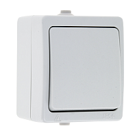 EKF Венеция Выключатель одноклавишный 10А IP54 белый (EVV10-021-10-54)