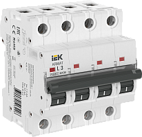 IEK ARMAT Выключатель автоматический четырехполюсный M10N  L 3А (AR-M10N-4-L003)