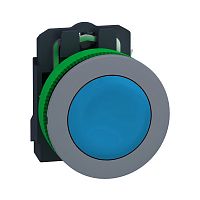 SCHNEIDER ELECTRIC Кнопка 22мм, синяя, с возвратом, монтаж заподлицо, 1НО, пластик C0 (XB5FA61C0)