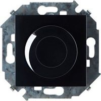 SIMON Регулятор напряжения поворотно-нажимной, 500Вт, 230В, винтовой зажим, черный глянец (1591311-032)