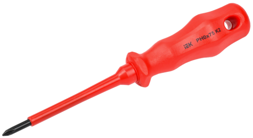 IEK Отвертка диэлектрическая PH0х75 K2 ARMA2L 3 (A2L3-SC30-K2-PH-00-075)