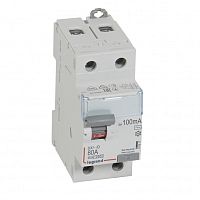 LEGRAND Выключатель дифференциального тока  (УЗО) DX3 2П 80А 100мА-АC (411517 )