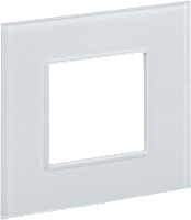 IEK SKANDY Рамка 1-местная SK-F21W стекло арктический белый  (SK-M12-G-K01)