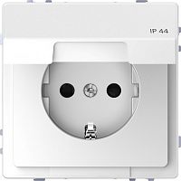 SCHNEIDER ELECTRIC Розетка D-Life 16А с заземляющим контактом и   крышкой IP 44 белый лотос SD (MTN2314-6035)